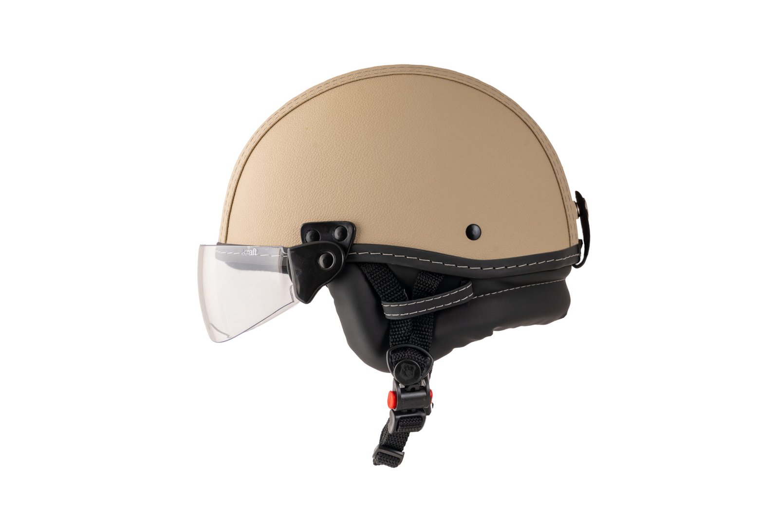Capacete Kraft Esporte Street Revestido Bege - Imagem 4