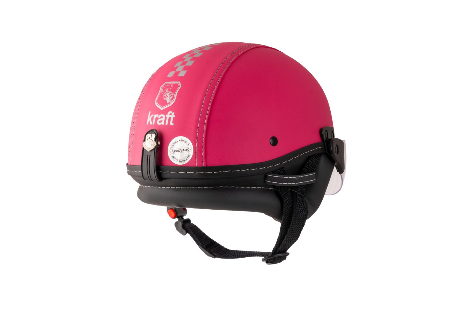 Capacete Kraft Esporte Street Revestido Rosa - Imagem 5