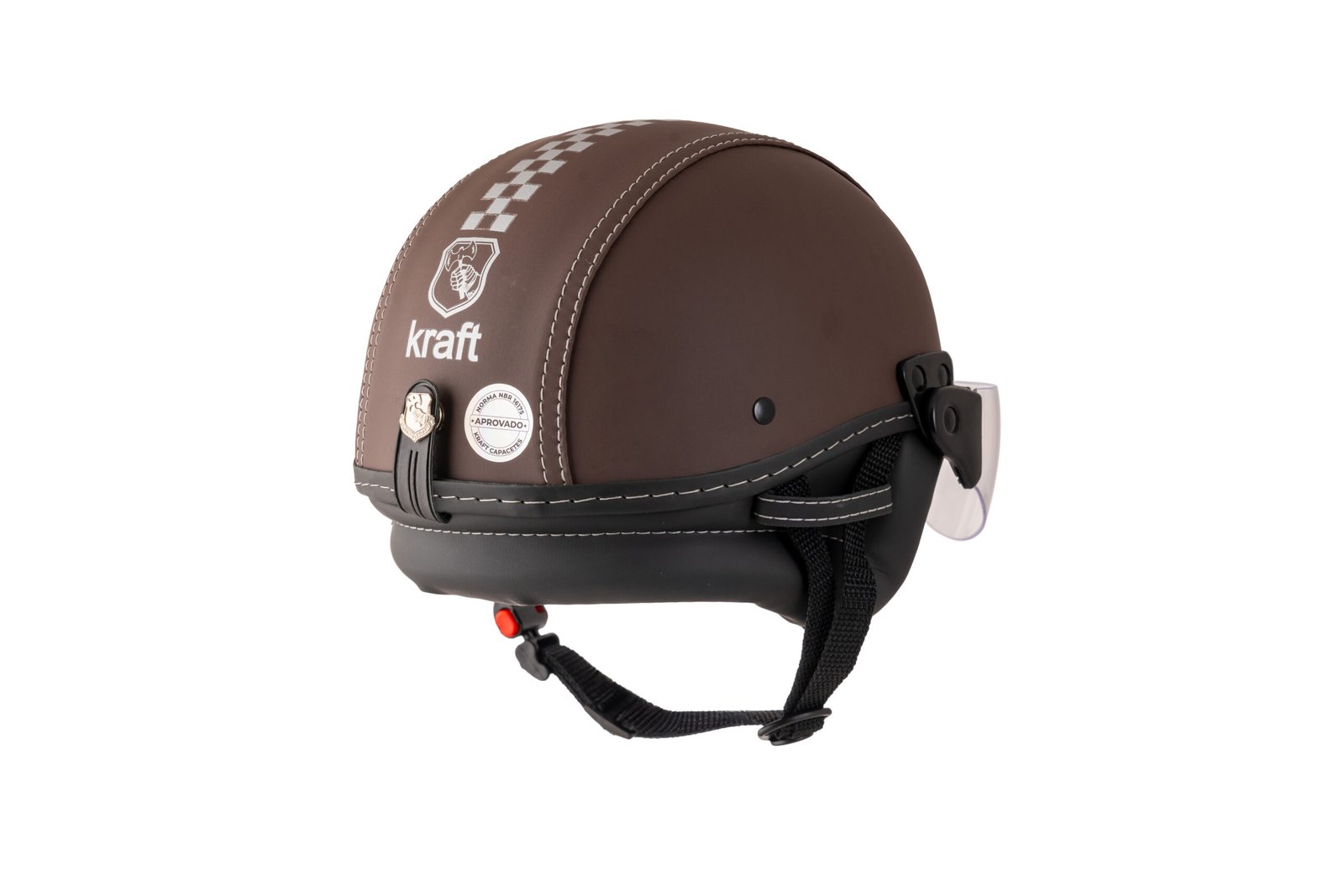 Capacete Kraft Esporte Street Revestido Marrom - Imagem 5