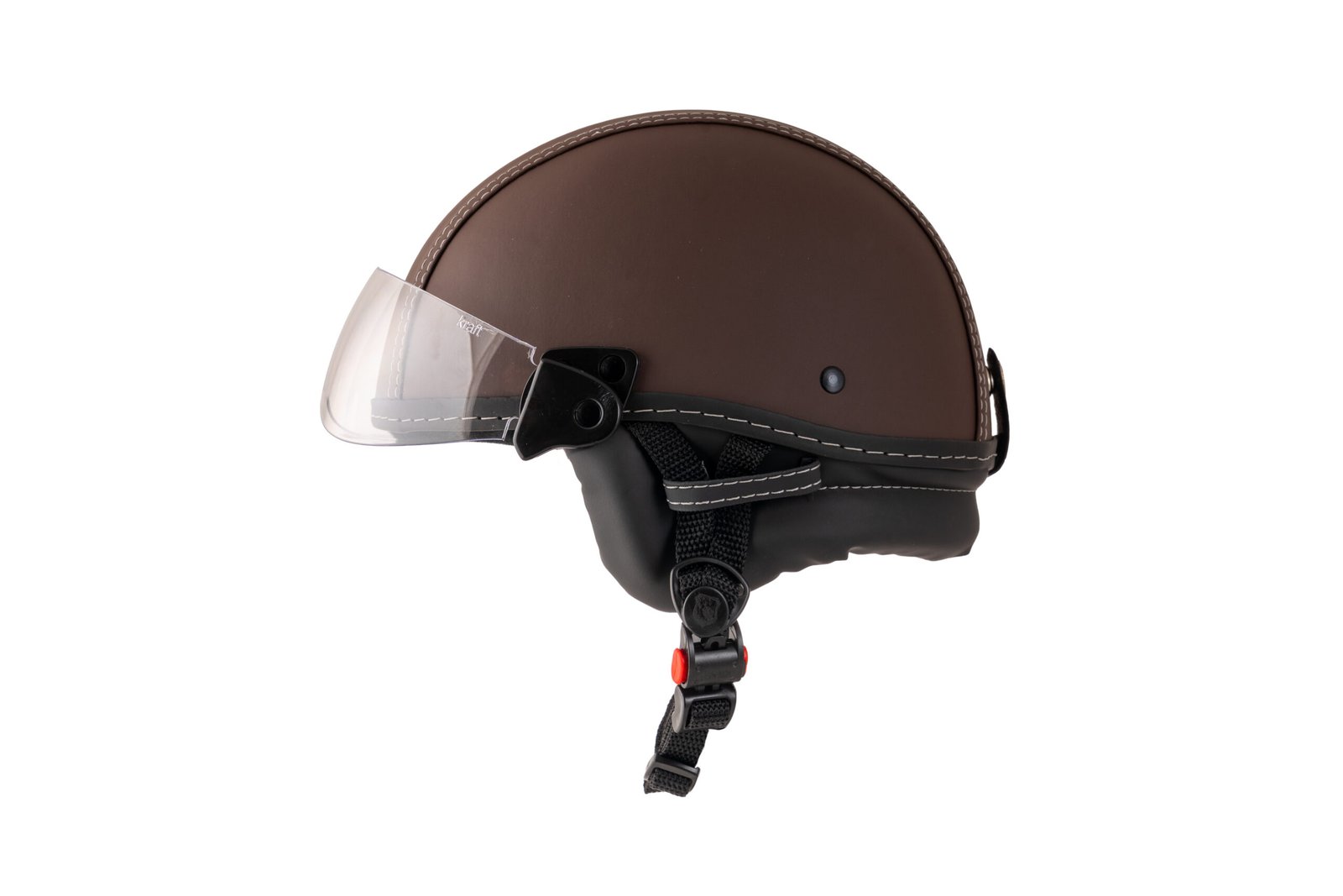 Capacete Kraft Esporte Street Revestido Marrom - Imagem 3