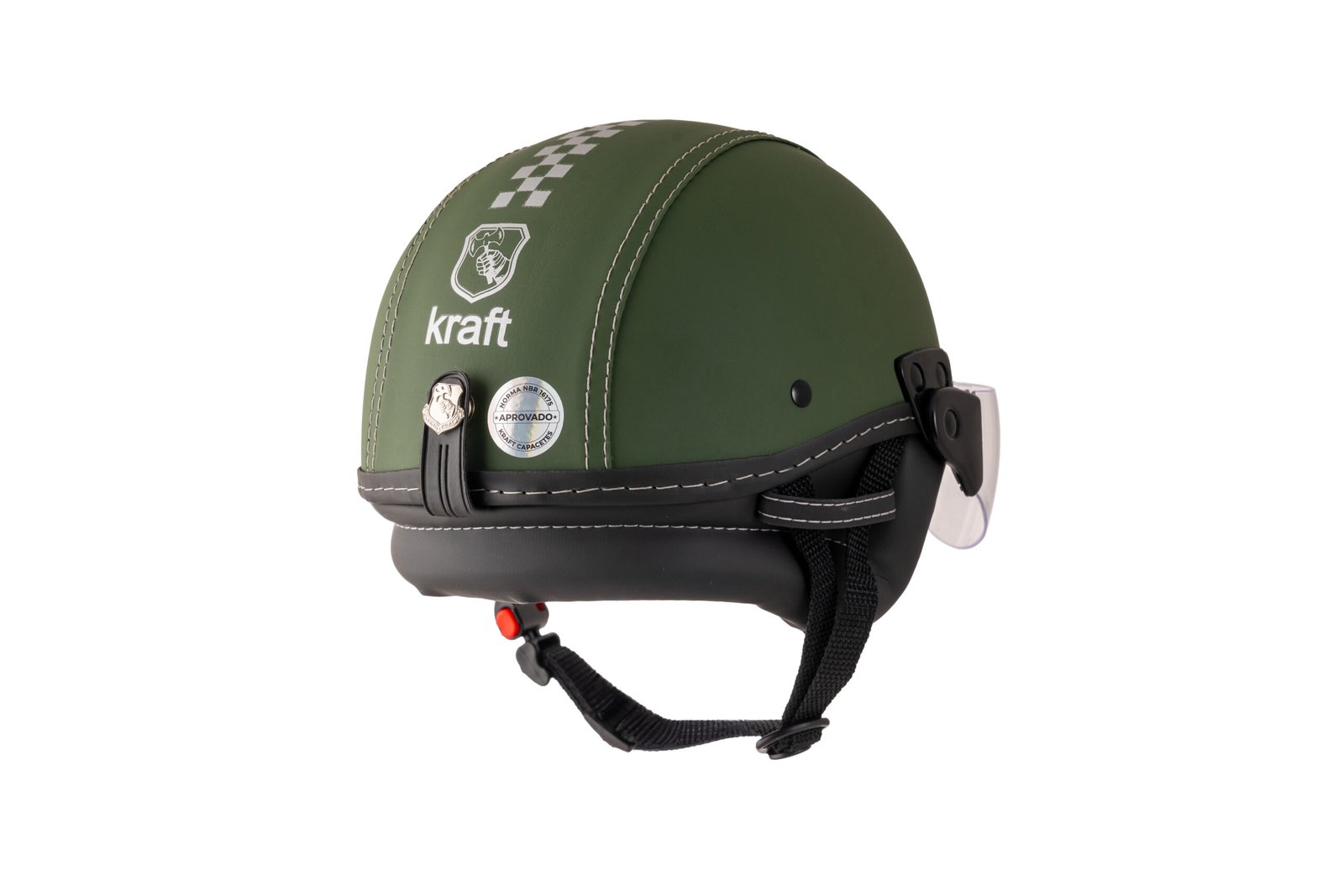 Capacete Kraft Esporte Street Revestido Verde - Imagem 5