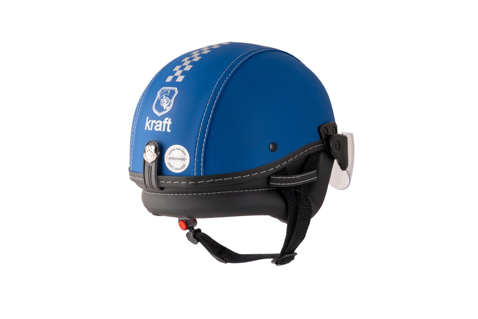 Capacete Kraft Esporte Street Revestido Azul Escuro - Imagem 5