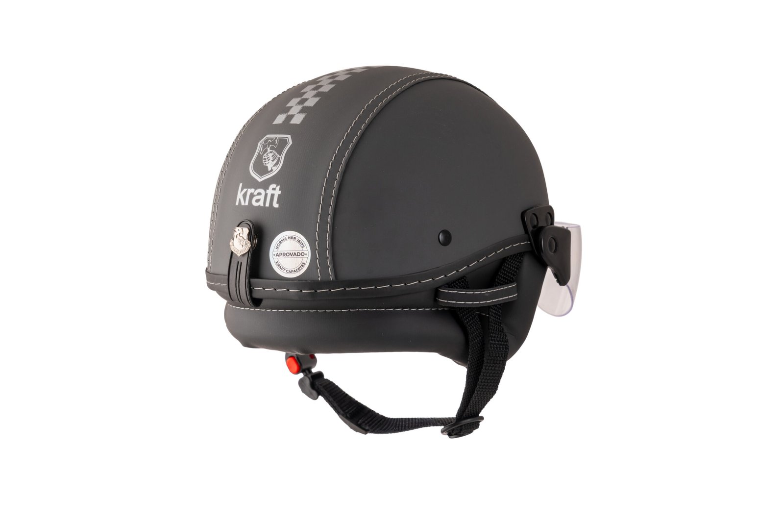 Capacete Kraft Esporte Street Revestido Grafite - Imagem 4