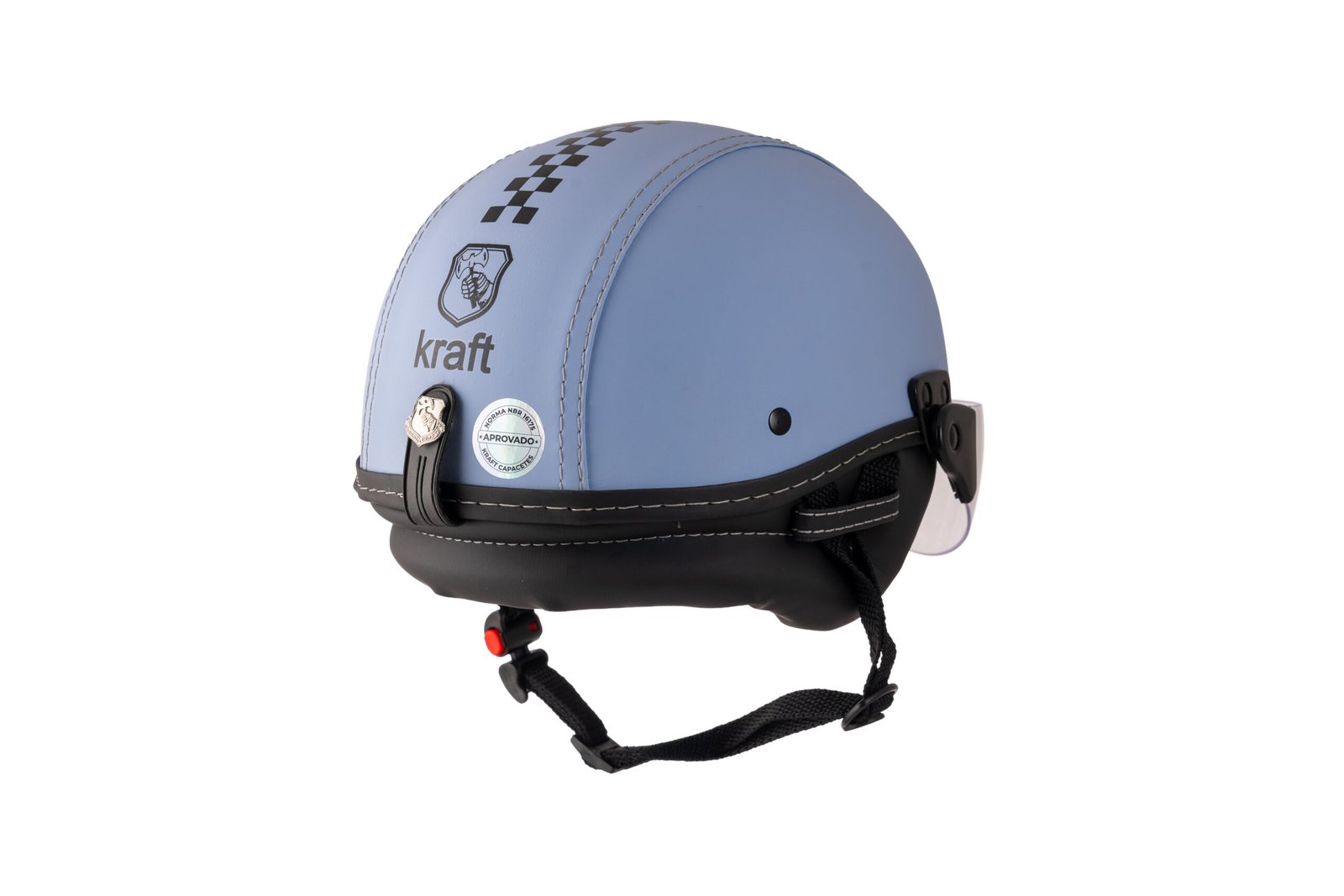 Capacete Kraft Esporte Street Revestido Azul Claro - Imagem 5