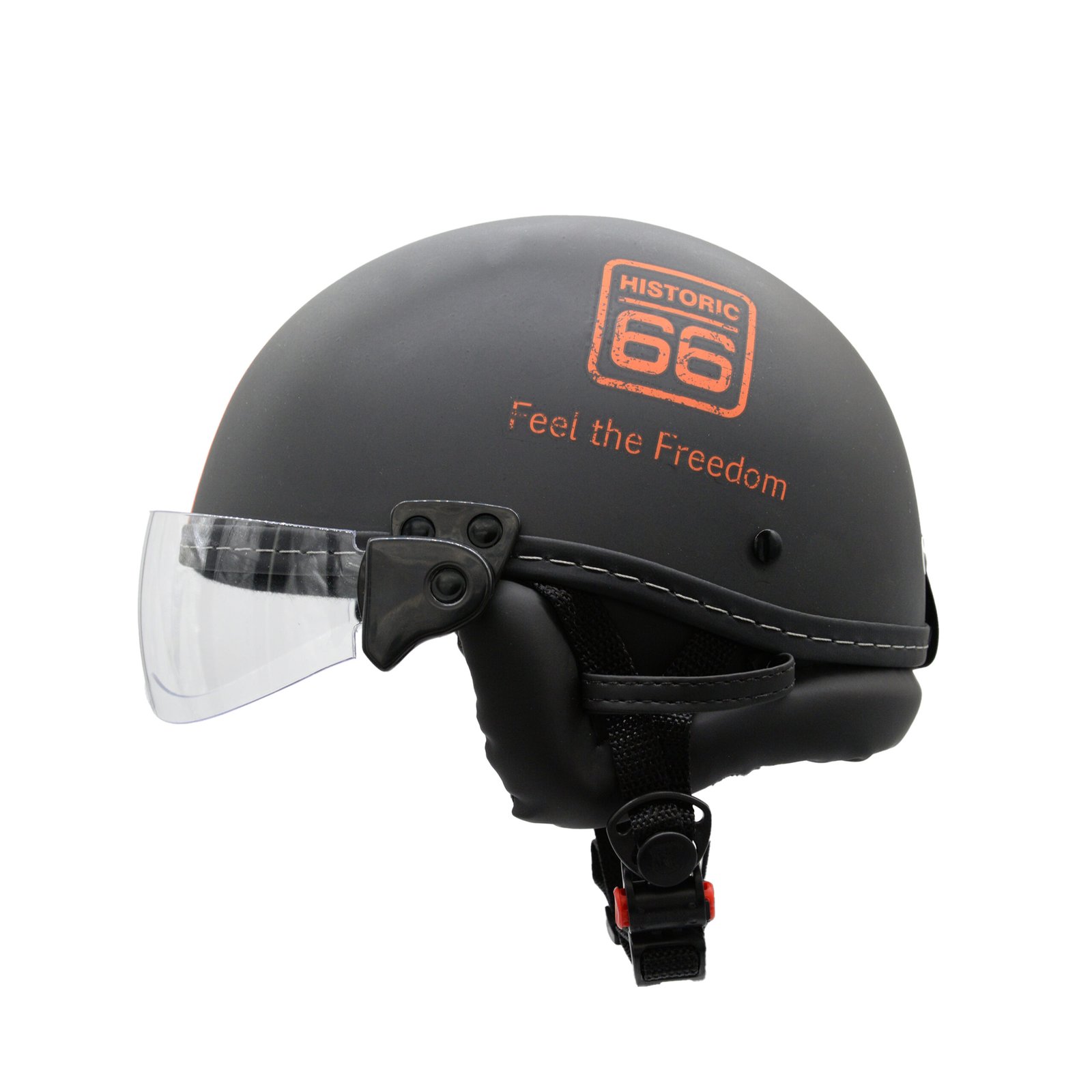 Capacete Kraft Esporte Historic 66 Com Viseira - Imagem 2