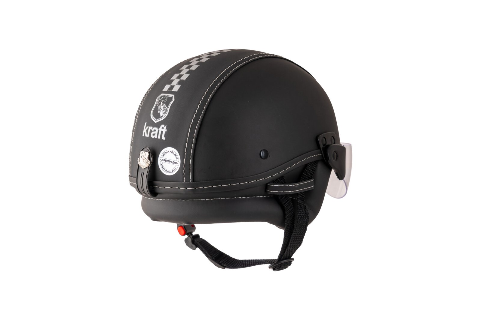 Capacete Kraft Esporte Street Revestido Preto - Imagem 3