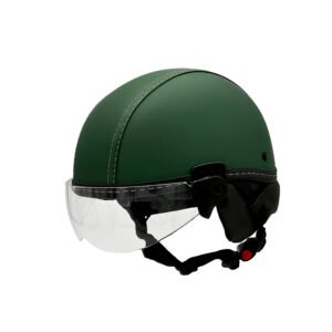 Capacete Kraft Esporte Revestido Verde Com Viseira